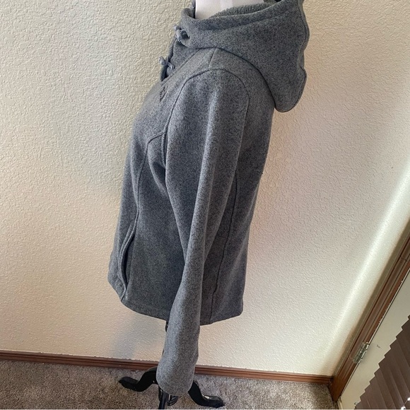 The North Face Crescent Toggle Hooded Technical Knit Pullover Sweater Gray: M - Picture 3 of 9